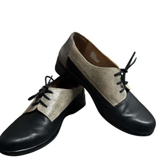 NAOT KEDMA Colorblock Derby In Black/ Beige/ Smoke lace up OXFORD shoes s 8 - Picture 2 of 7